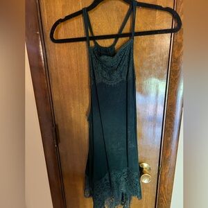 American Eagle Outfitters Dark Green Lace Top